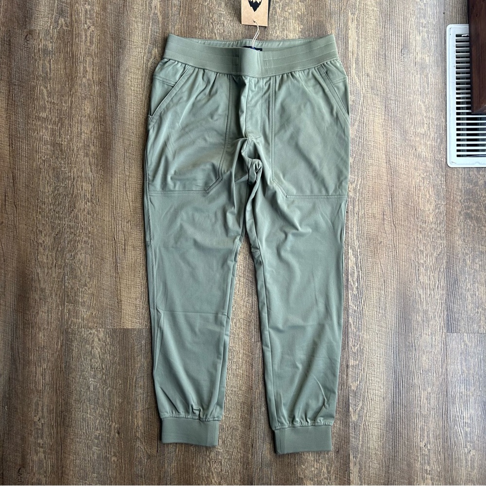 Burton Mens Forest Moss Olive Green Multipath Joggers Athletic Pants - Picture 2 of 6